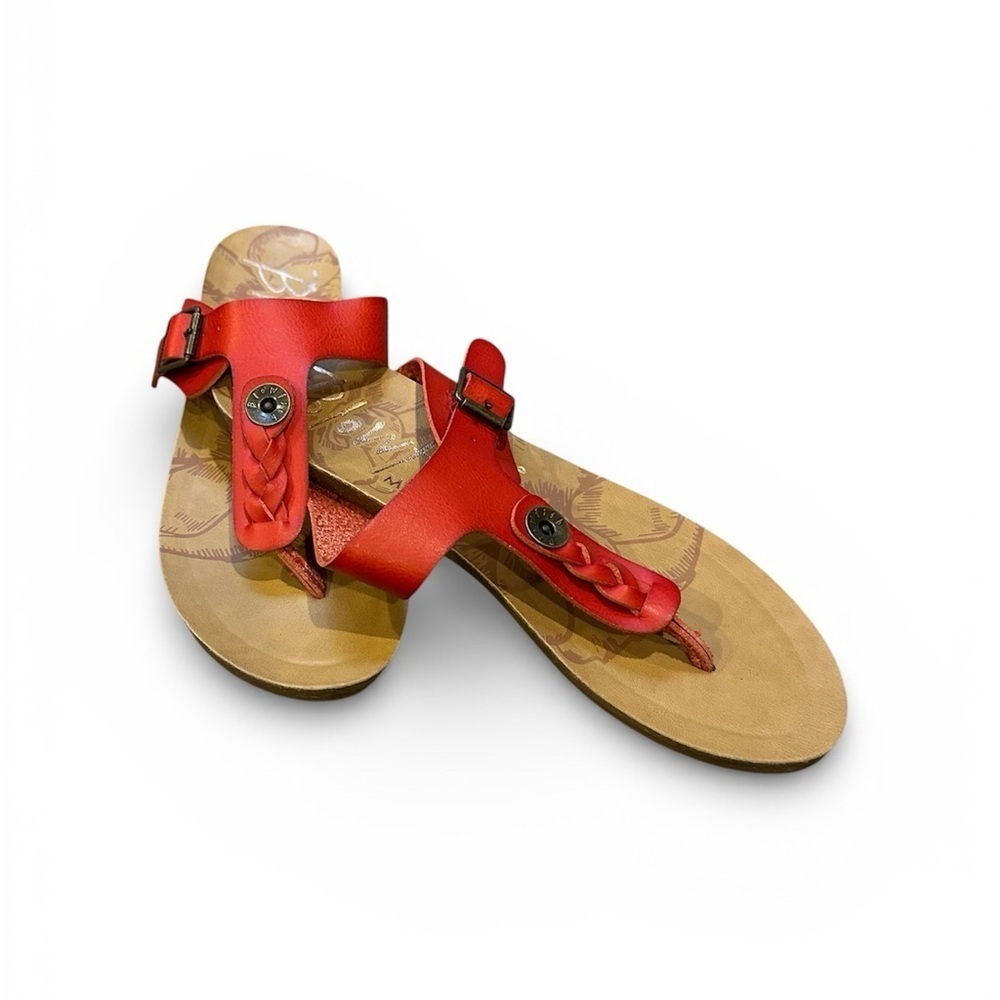Blowfish Red Braided Sandals